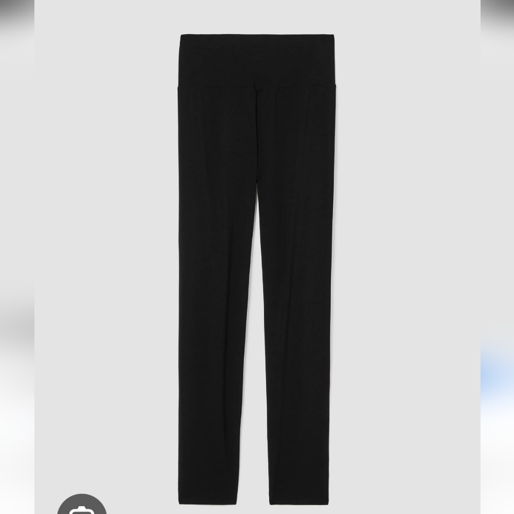 NWOT Eileen Fisher $188 Mid Rise Pull-on Stretchy Leggings Size S Black